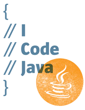 The Java affinity logo that reads 'I code Java'