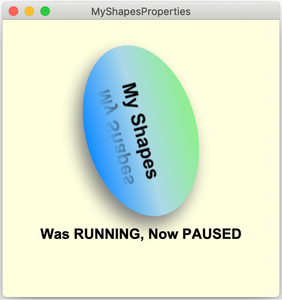 MyShapesProperties application with a change listener