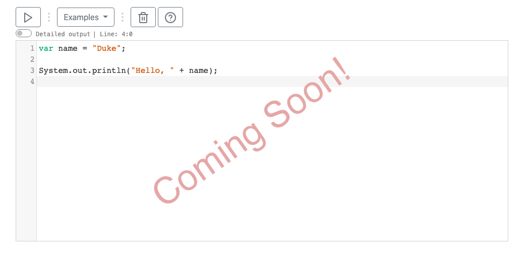Playground Placeholder - Coming soon!